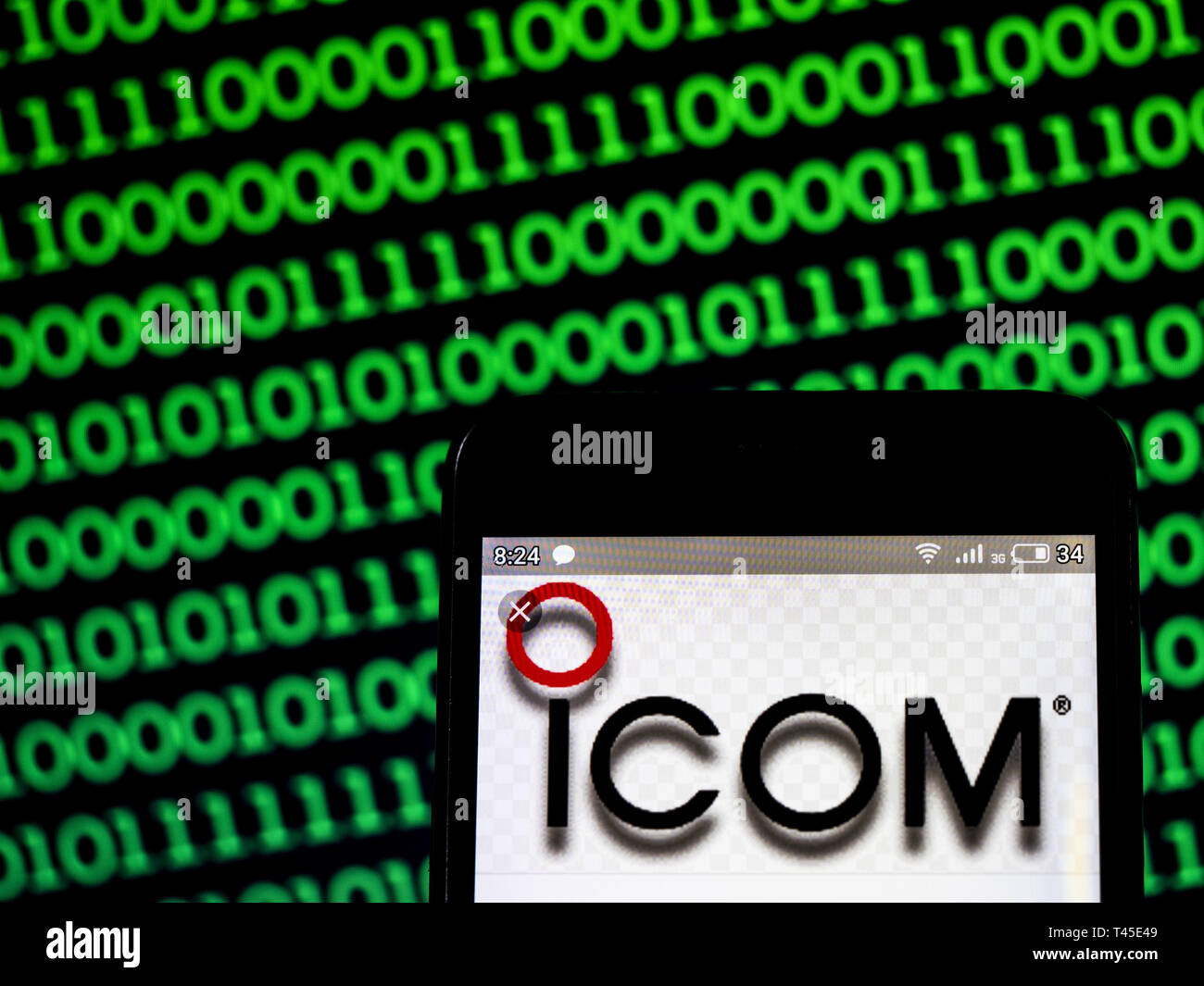 Kiev, Ukraine. 14th Apr, 2019. In this photo illustration a Icom ...