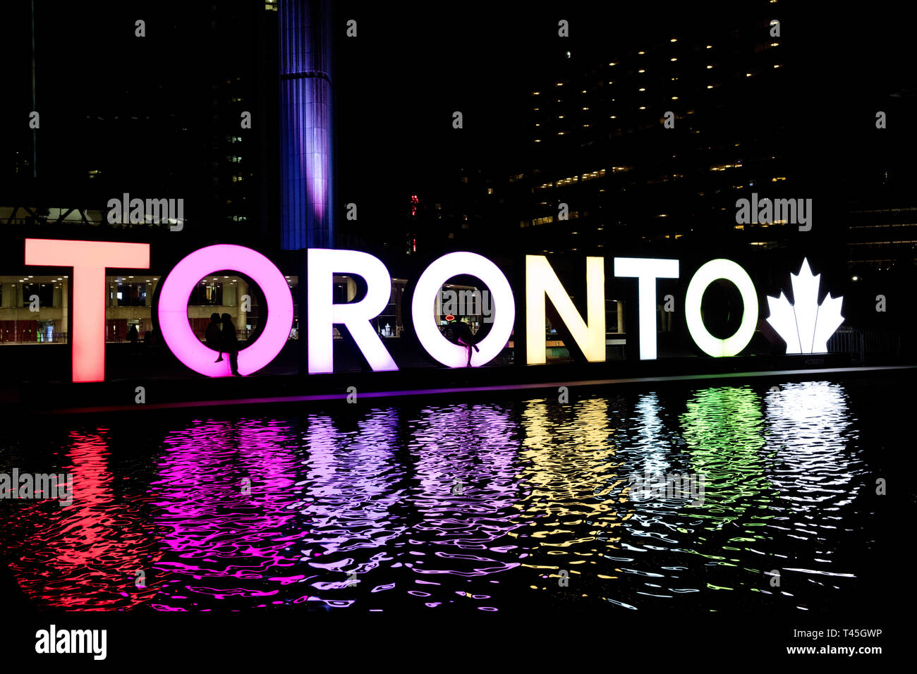 Toronto sign nathan phillips square hires stock photography and images