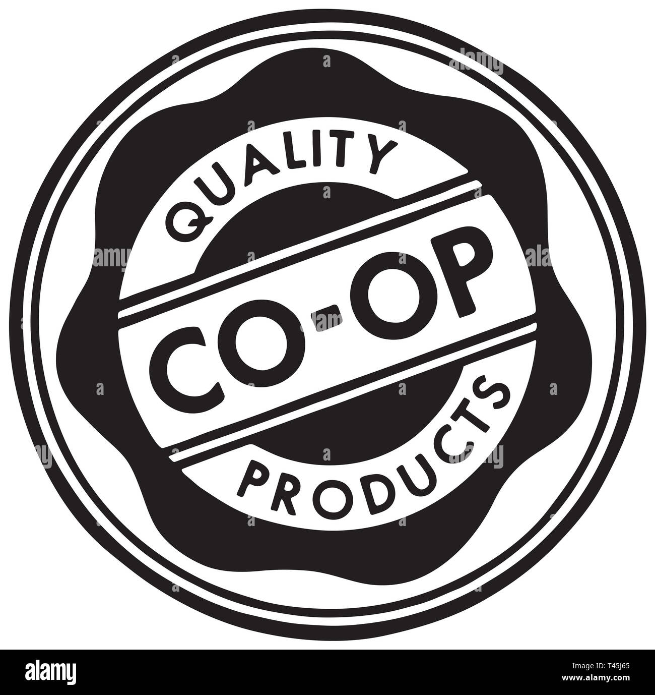 Quality Coop Products Stock Photo