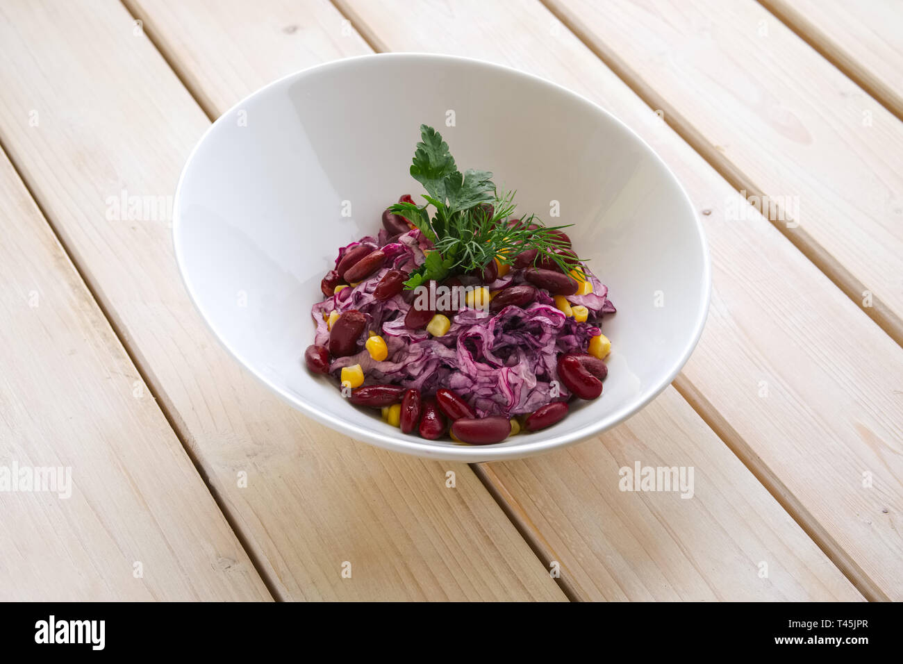 Raw Red Cabbage Corn Salad High Resolution Stock Photography And Images Alamy