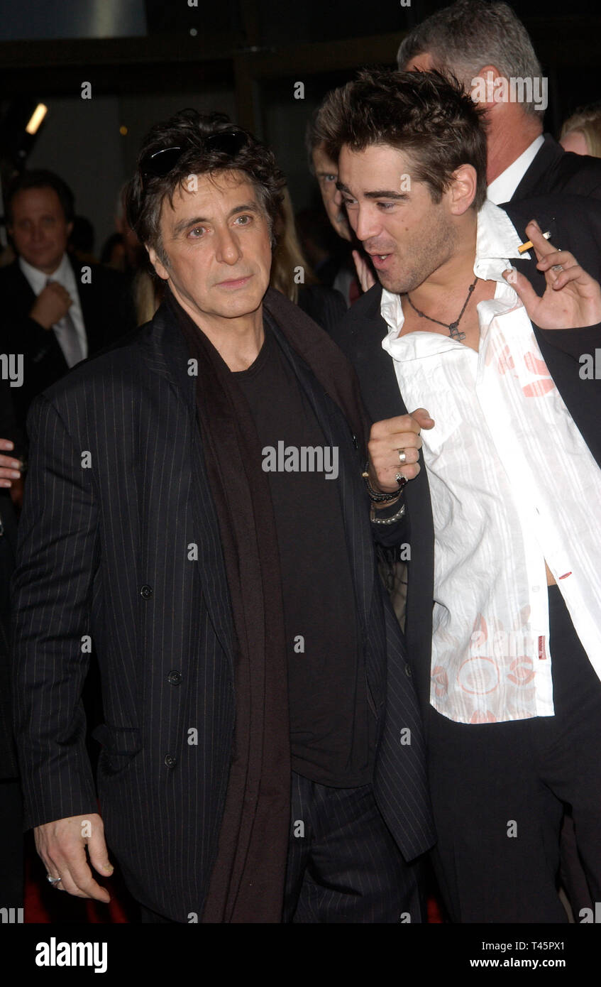 LOS ANGELES, CA. January 28, 2003: Actor COLIN FARRELL (right) & AL ...