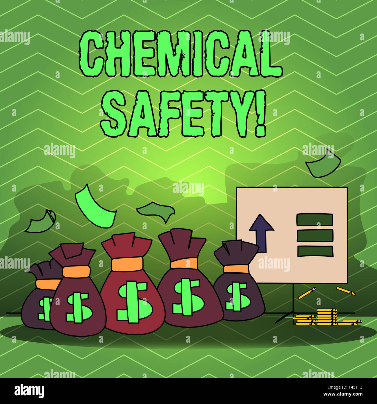 Writing note showing Chemical Safety. Business concept for practice ...