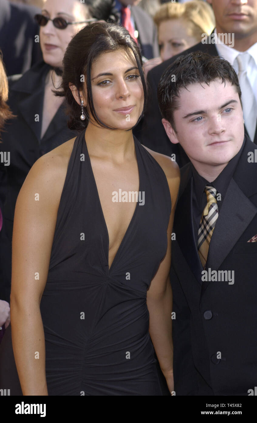 LOS ANGELES, CA. March 09, 2003: JAMIE-LYNN SIGLER & ROBERT ILER at the 9th Annual SCREEN ACTORS GUILD AWARDS in Los Angeles. Stock Photo