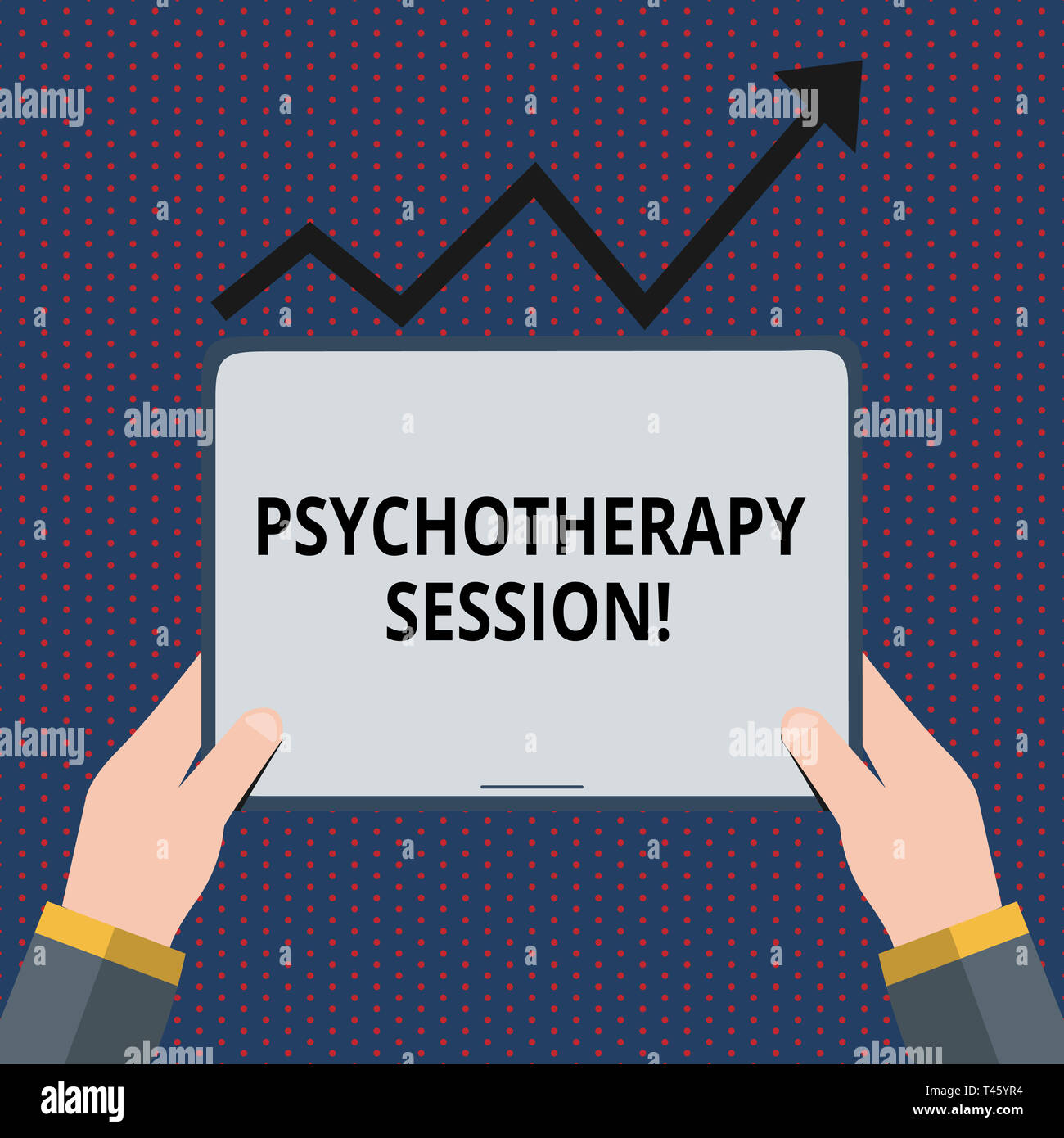 Conceptual Hand Writing Showing Psychotherapy Session Concept Meaning Treatments That Can Help With Mental Health Problems Hand Holding Tablet Under Stock Photo Alamy