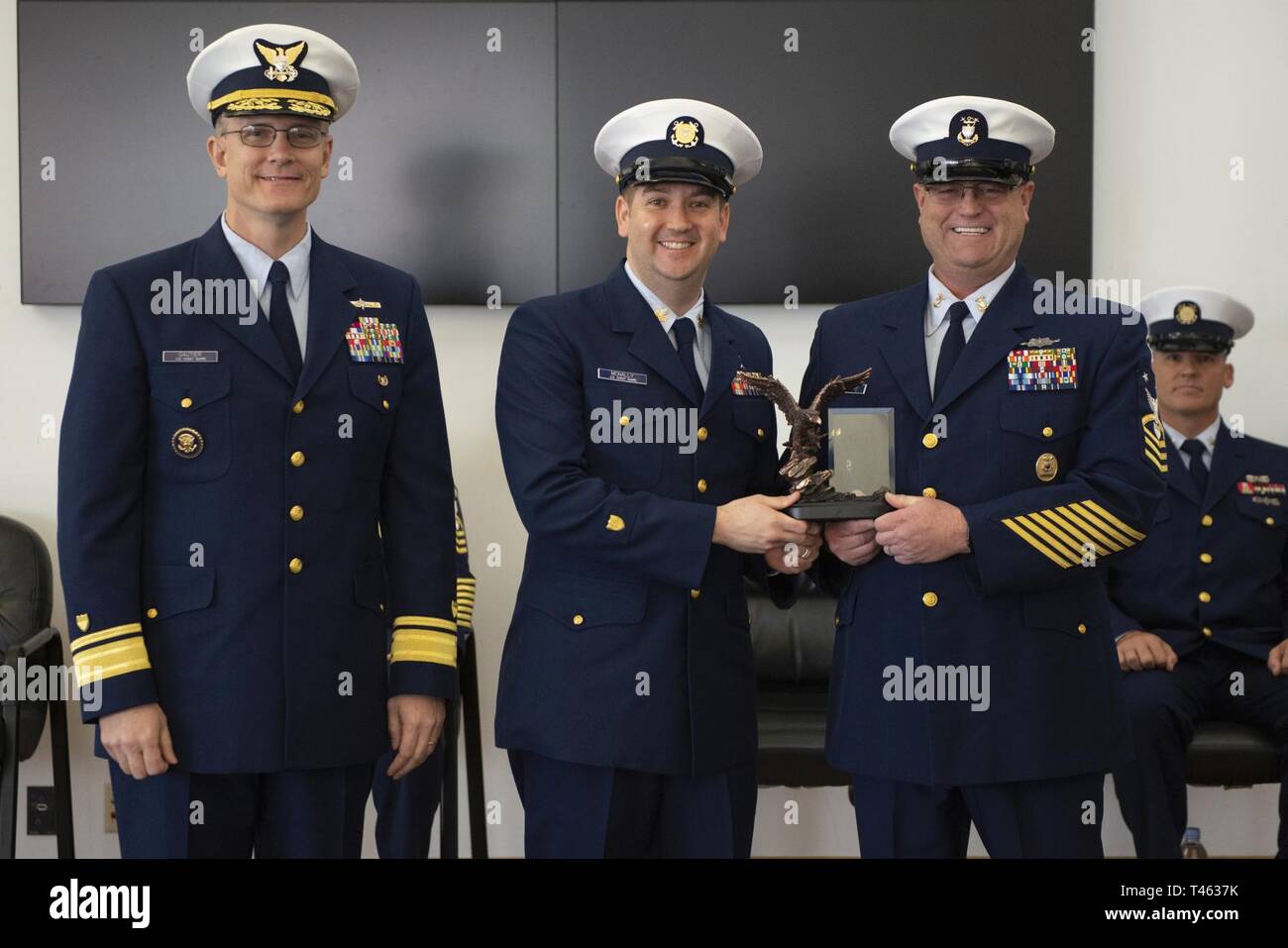 Master chief petty officer of the coast guard hires stock photography