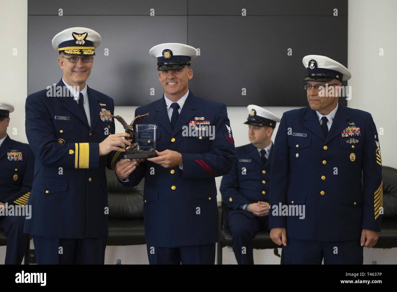 Master chief petty officer of the coast guard hires stock photography