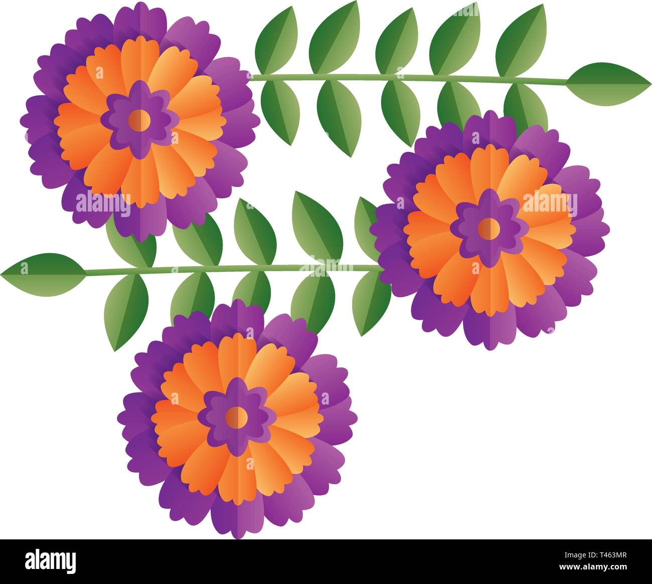 flowers leaves foliage Stock Vector Image & Art - Alamy