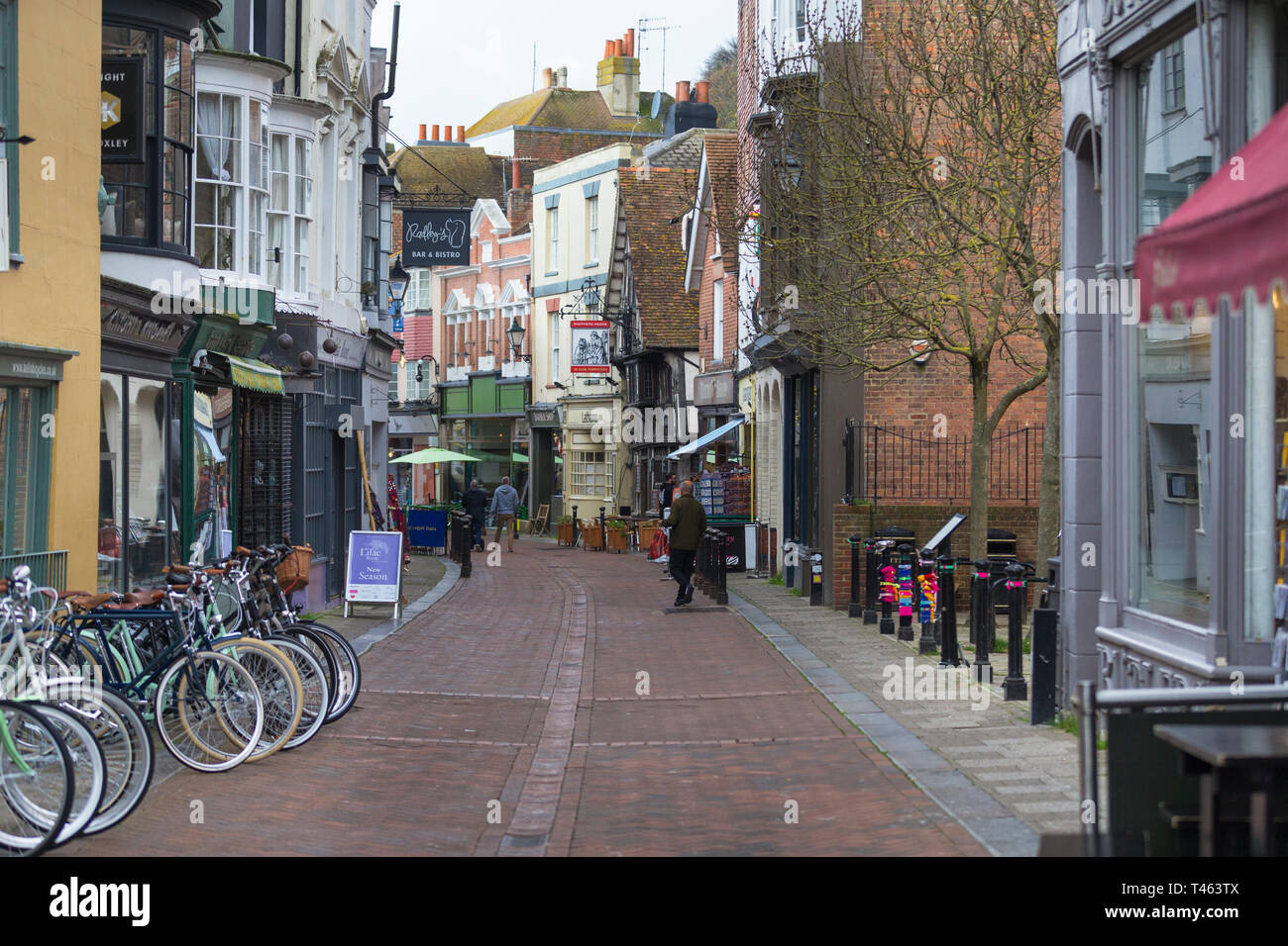 street shops old town hastings hires stock photography and