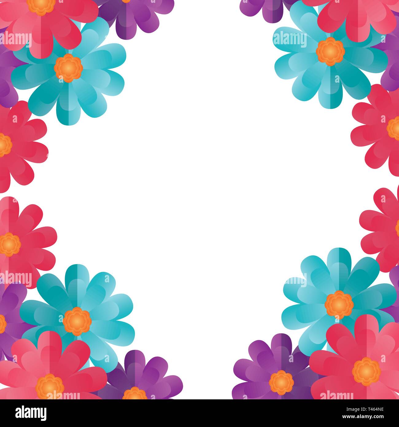 flower frame decoration Stock Vector Image & Art - Alamy