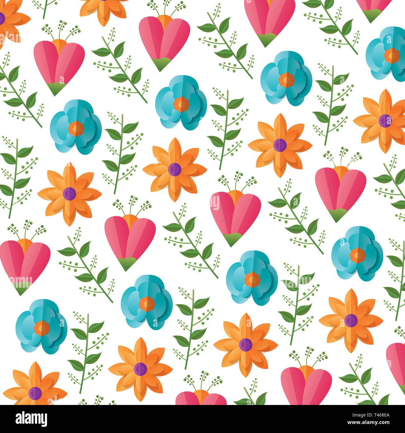 flowers leaves nature Stock Vector Image & Art - Alamy