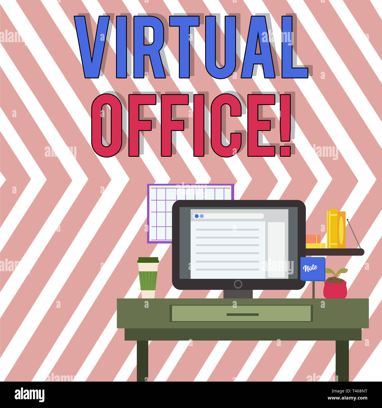 Word writing text Virtual Office. Business photo showcasing part of ...