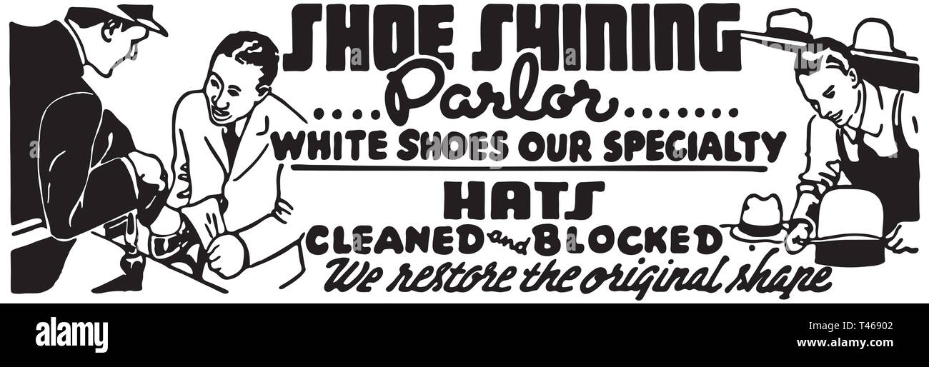 Shoe Shining Parlor Stock Photo - Alamy