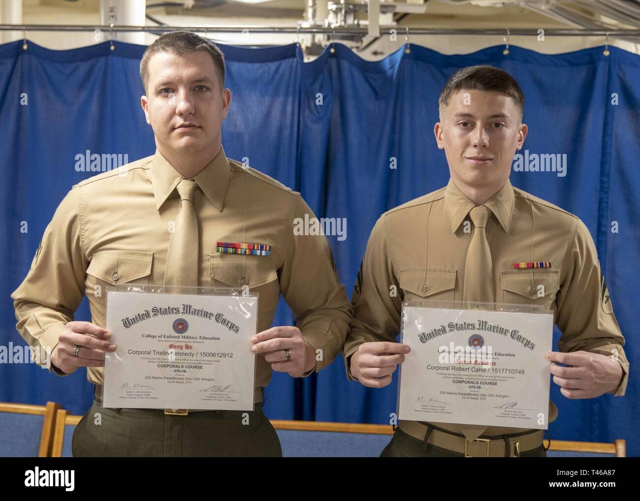 MEDITERRANEAN SEA, Mar. 7, 2019 U.S. Marine Cpl.Tristen Kennedy, the