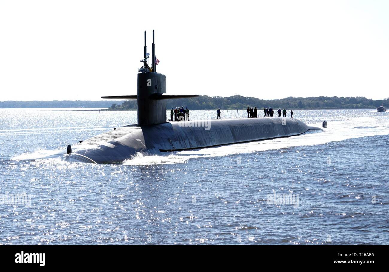 The Ohioclass ballisticmissile submarine USS Rhode Island (SSBN 740