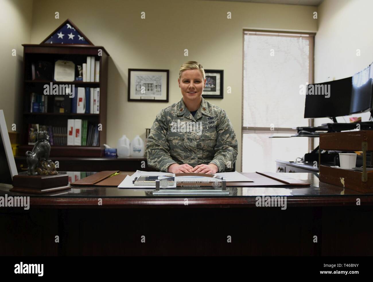 U.S. Air Force Major Johanna O’Toole, commander of the 97th Logistics