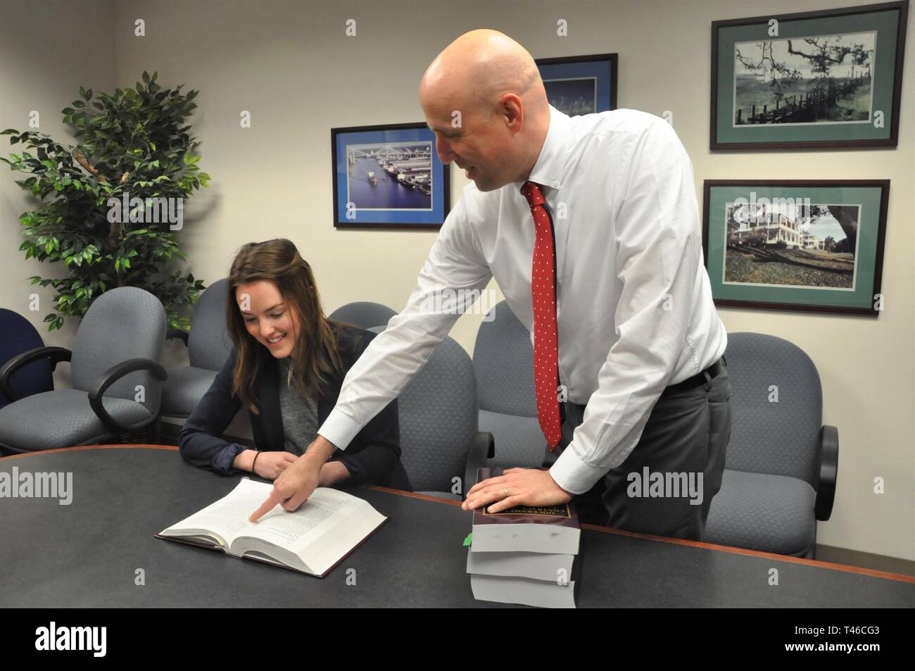 Madeline Crocker, Savannah District assistant district counsel, is mentored by John Ballard, Savannah District assistant district counsel. Crocker and three other Savannah District attorneys are alumni of the U.S. Army Corps of Engineers Office of the Chief Counsel Civilian Honors Program. Stock Photo