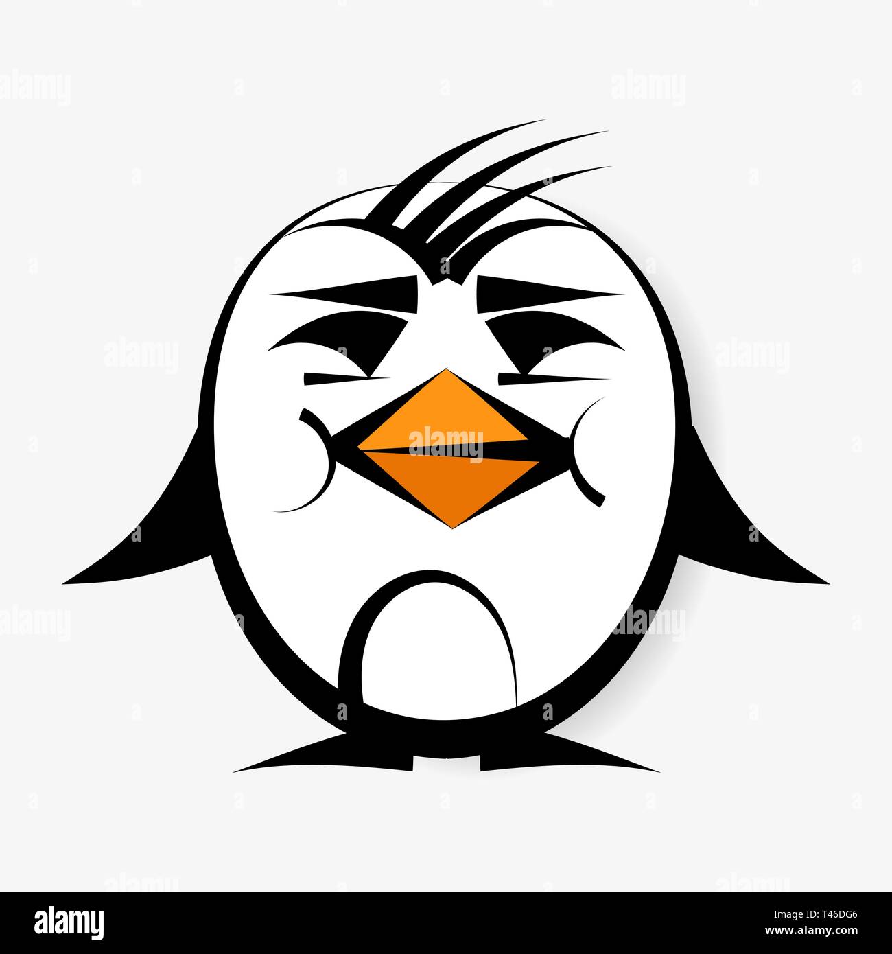 Penguin Logo For Your Design Vector Illustration On White Background Stock Vector