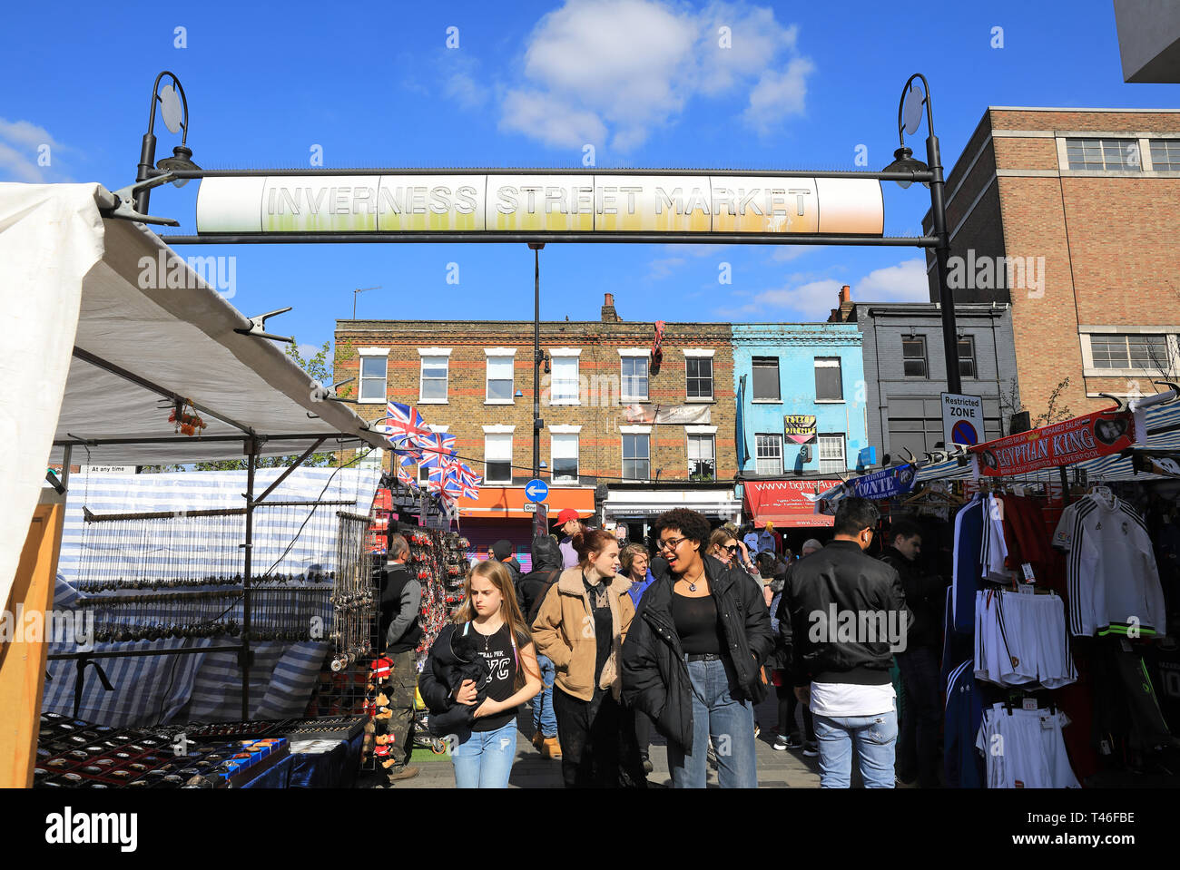 Inverness Street Market in Camden Town, north London, UK Stock Photo