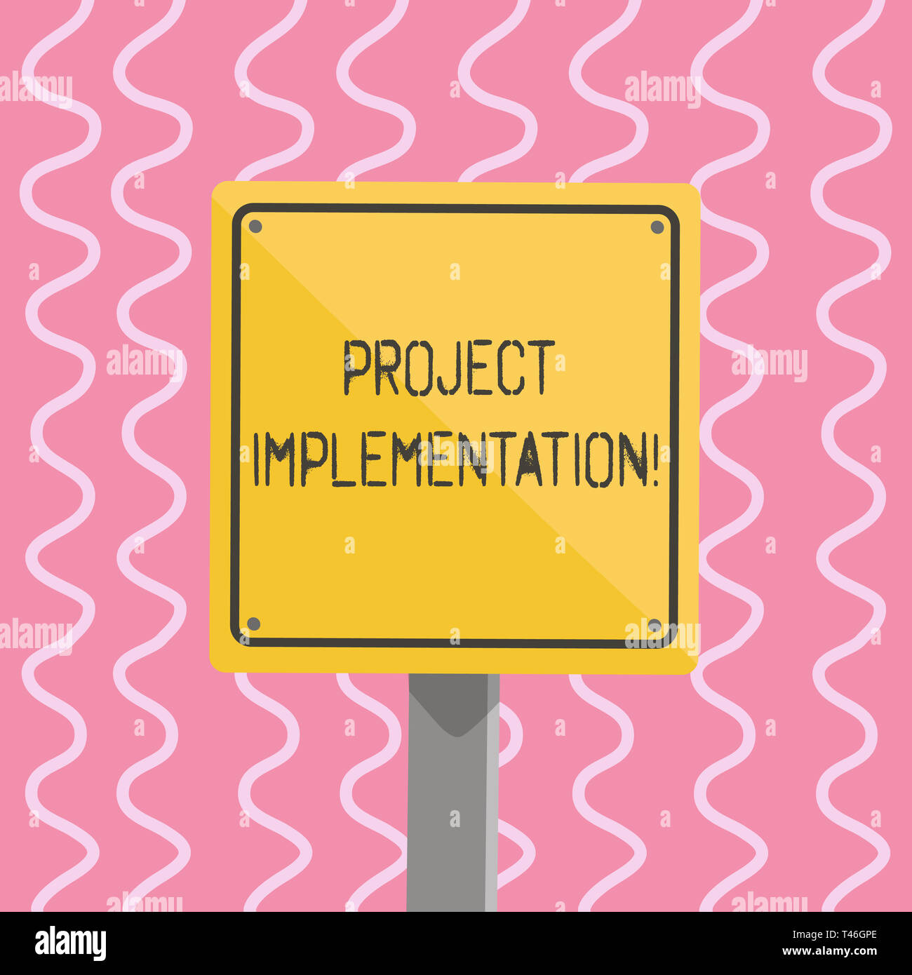 Text sign showing Project Implementation. Business photo showcasing ...