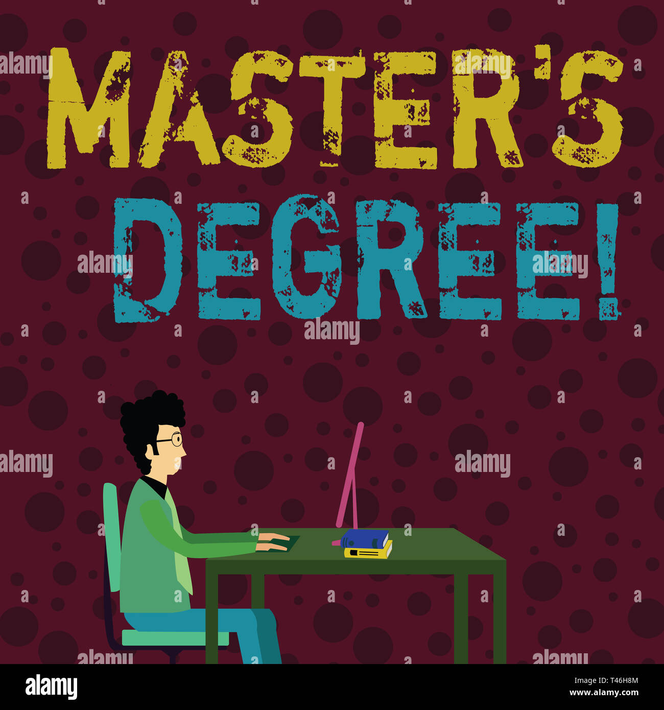 Conceptual hand writing showing Master S Degree. Concept meaning