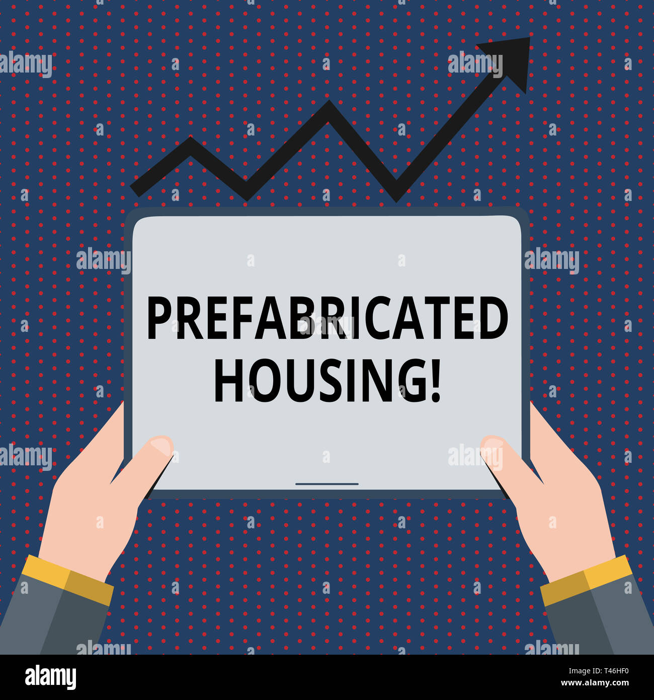 Conceptual hand writing showing Prefabricated Housing. Concept meaning  Practice of assembling parts of a structure earlier Strip Size Lined Paper  Shee Stock Photo - Alamy