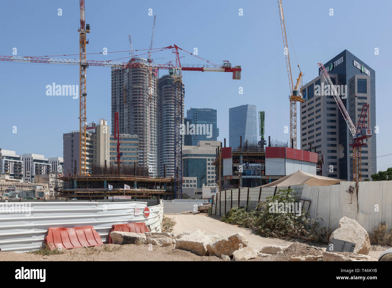 buildings under construction, Tel Aviv, Israel Stock Photo