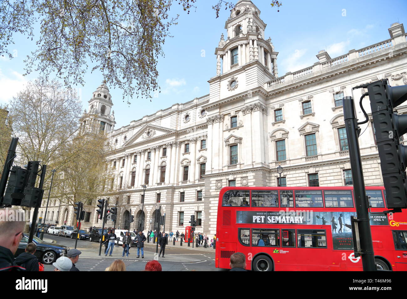 HM Treasury Building in Parliament Square, City of Westminster, London, UK Stock Photo