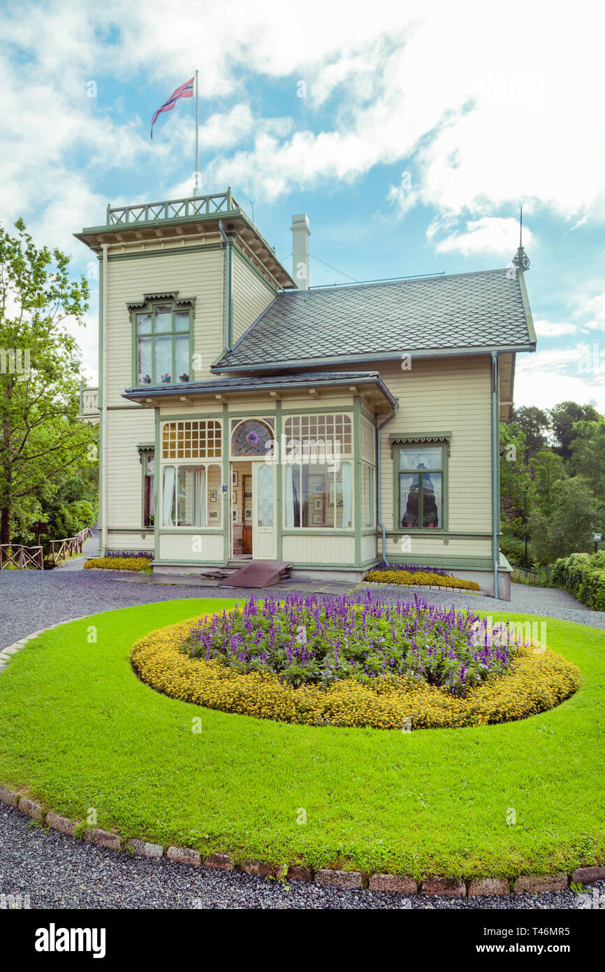 Bergen, Norway - Jule, 2016: Troldhaugen, home of the famous composer Edvard Grieg in Bergen, Norway Stock Photo