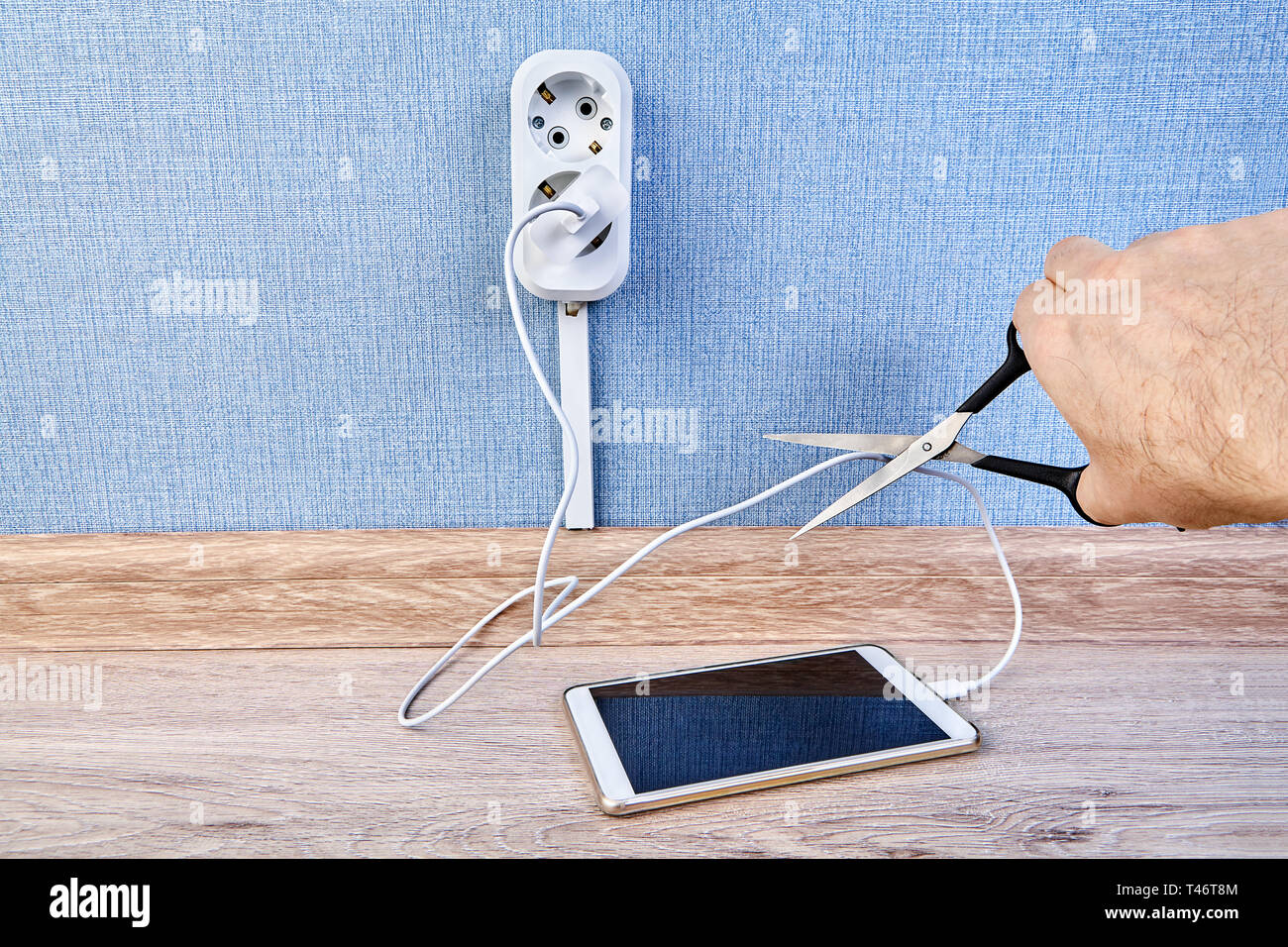 Telephone plugged wall hires stock photography and images Alamy