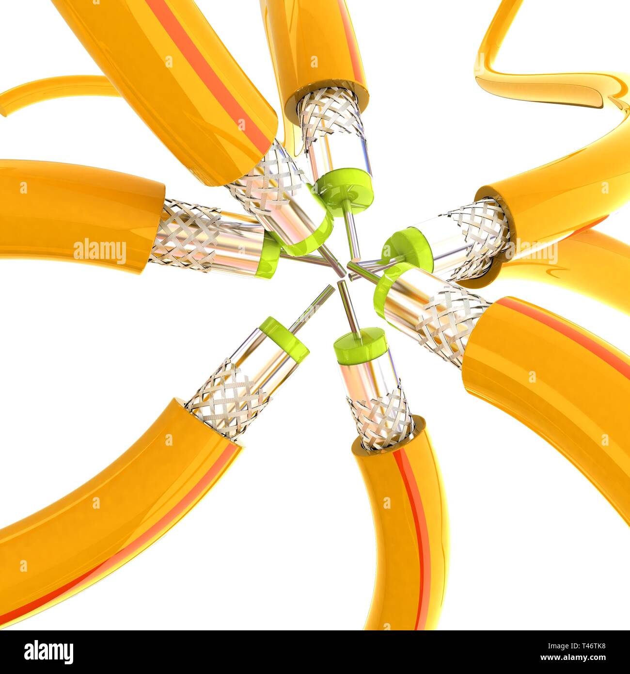Cables for high tech connect Stock Photo - Alamy