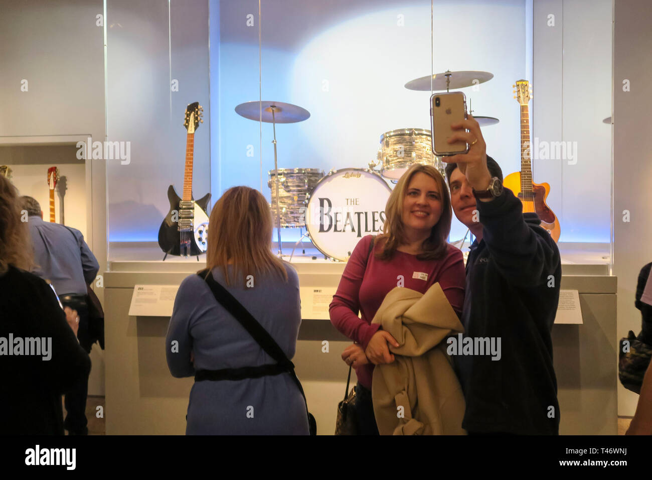 Play it Loud: Instruments of Rock & Roll is a popular exhibit at the Metropolitan Museum of Art, NYC, USA Stock Photo