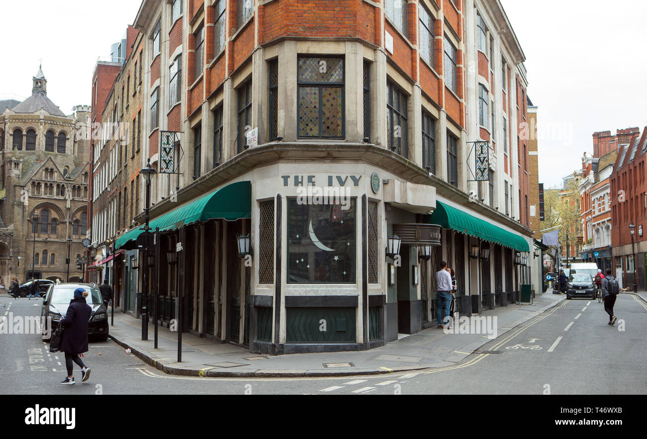 The Ivy Restaurant 1 5 West Street Covent Garden London Wc2h 9nq General View Gv Stock Photo Alamy