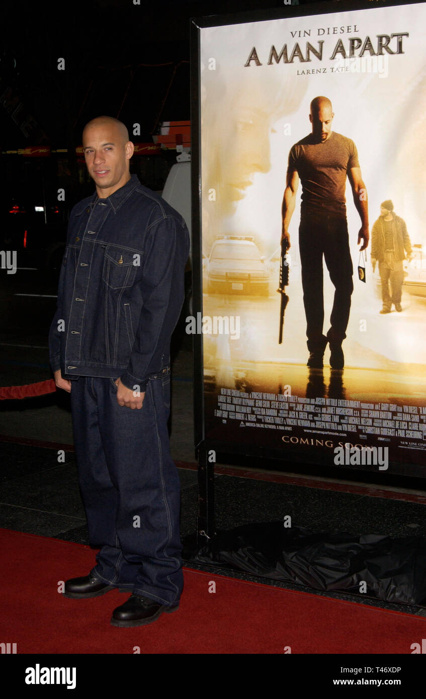 Los Angeles Ca April 01 03 Actor Vin Diesel At The World Premiere In Hollywood Of His New Movie A Man Apart Stock Photo Alamy Los Angeles Ca April 01 03 Actor Vin Diesel At The World Premiere In Hollywood Of His New Movie A Man Apart Stock Photo Alamy