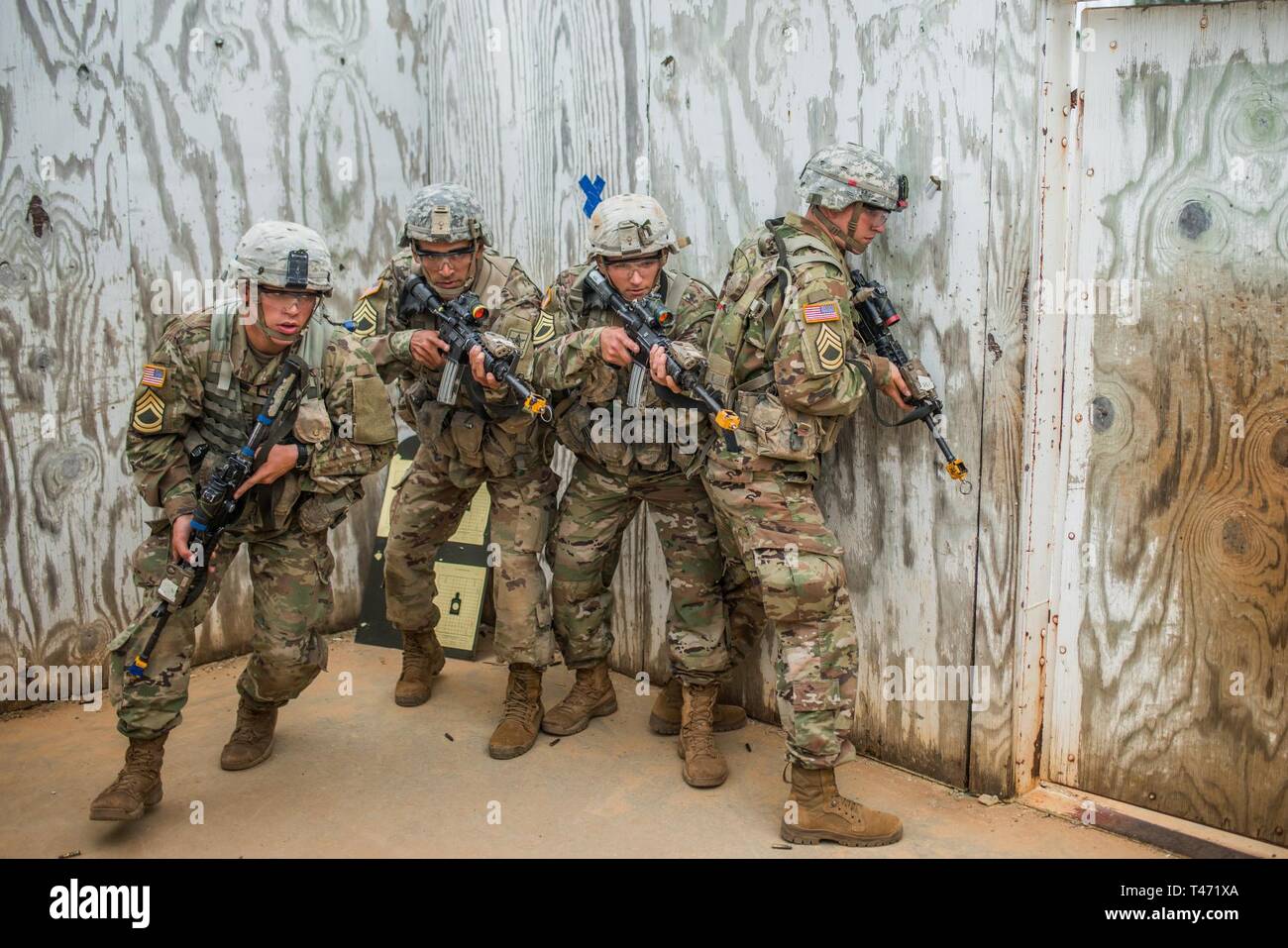 FORT BENNING, Ga. From left to right Trainees Jacob Johnson, Jose