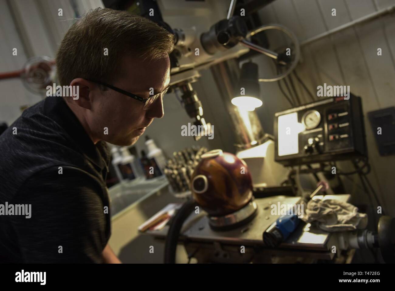 William Huefner, 9th Force support Squadron bowling lanes manager