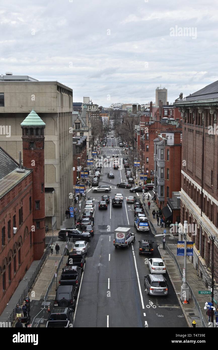 The Boston Back Bay skyline as seen from atop Hynes Convention Center, Boston, Massachusetts