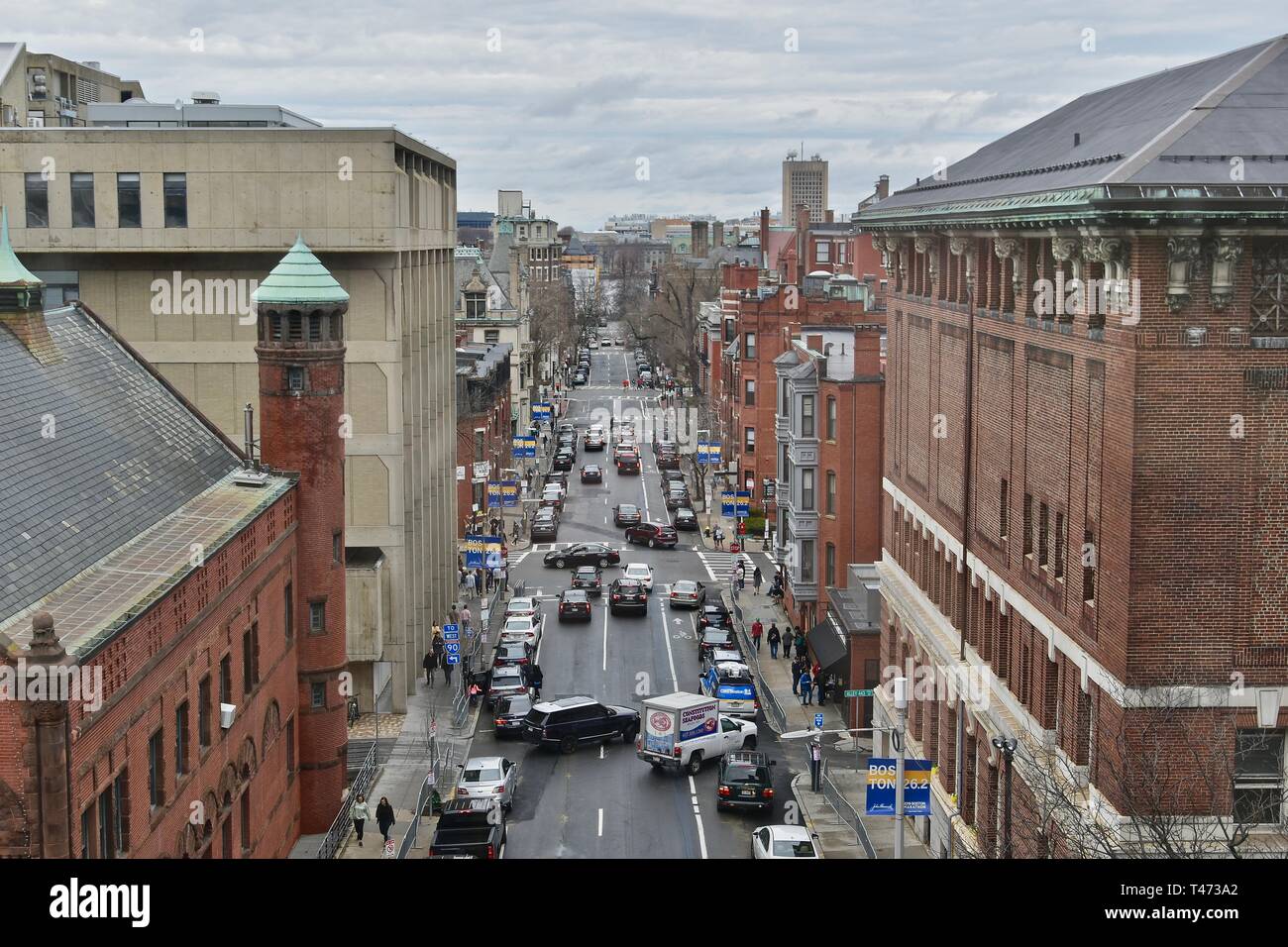 The Boston Back Bay skyline as seen from atop Hynes Convention Center, Boston, Massachusetts