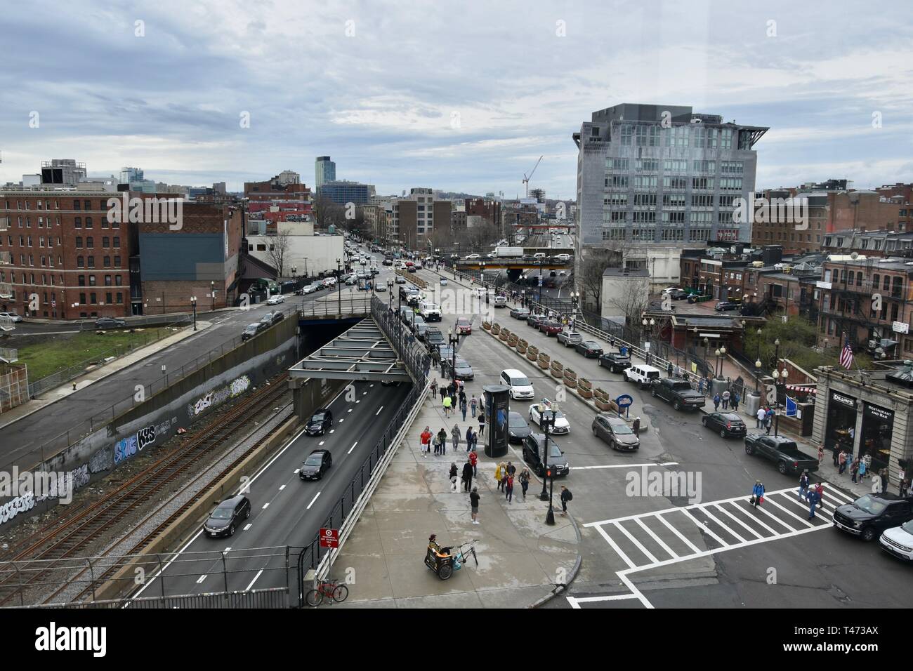 The Boston Back Bay skyline as seen from atop Hynes Convention Center, Boston, Massachusetts