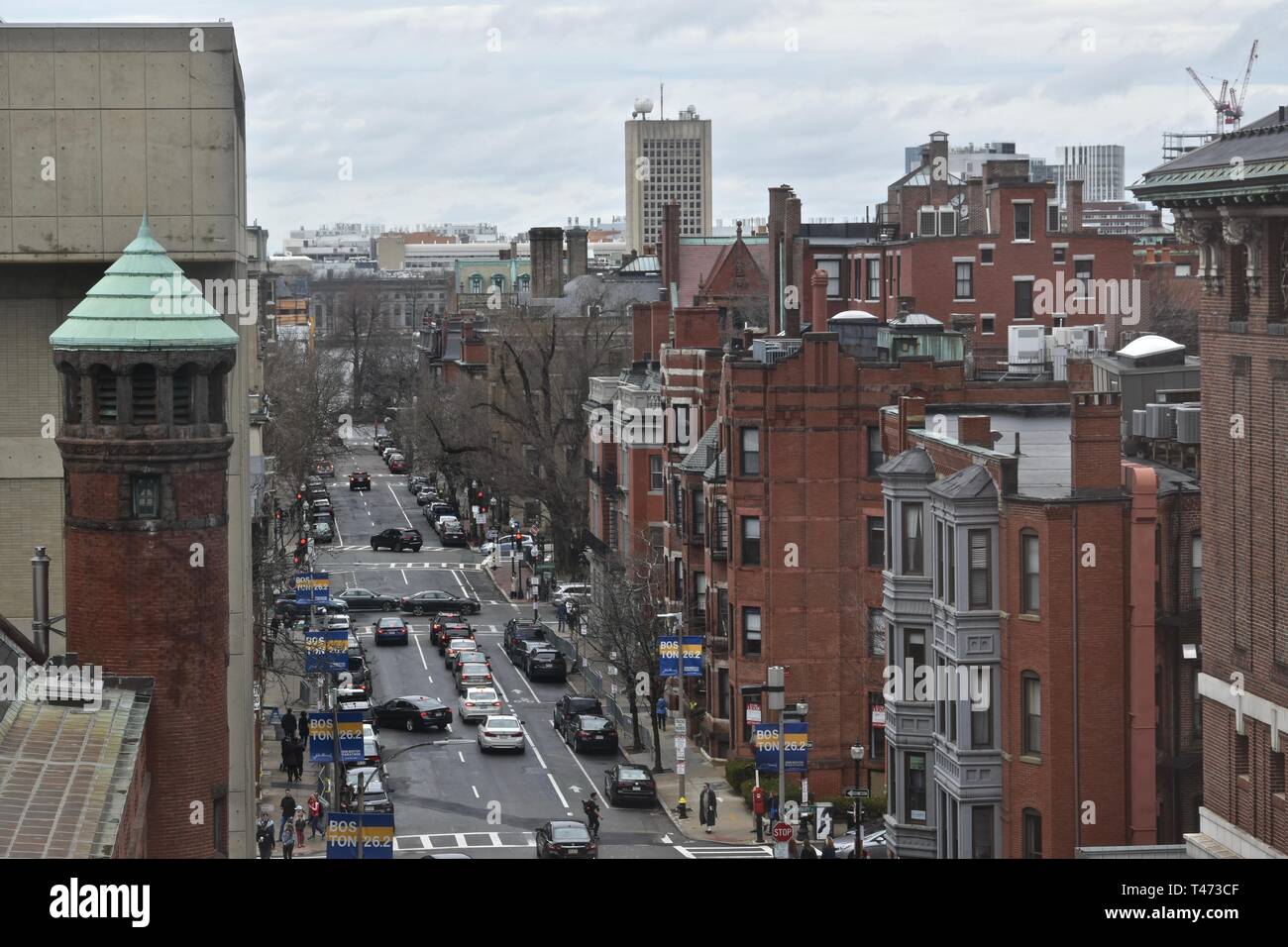 The Boston Back Bay skyline as seen from atop Hynes Convention Center, Boston, Massachusetts
