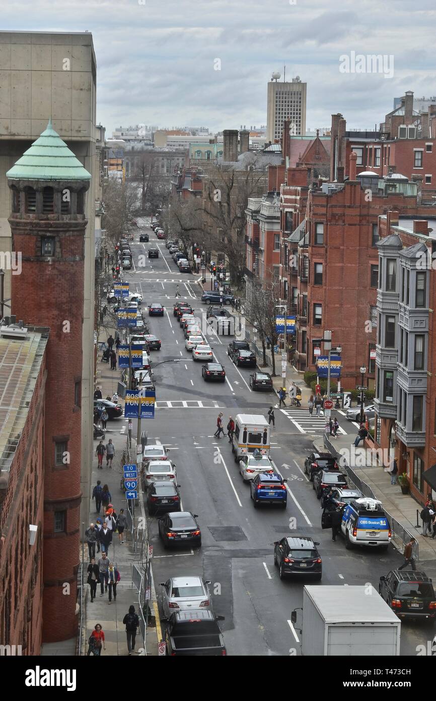 The Boston Back Bay skyline as seen from atop Hynes Convention Center, Boston, Massachusetts