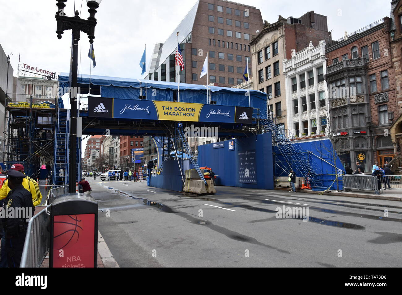 The 2019 Boston Marathon Boylston Street Finish Line, Back Bay, Boston