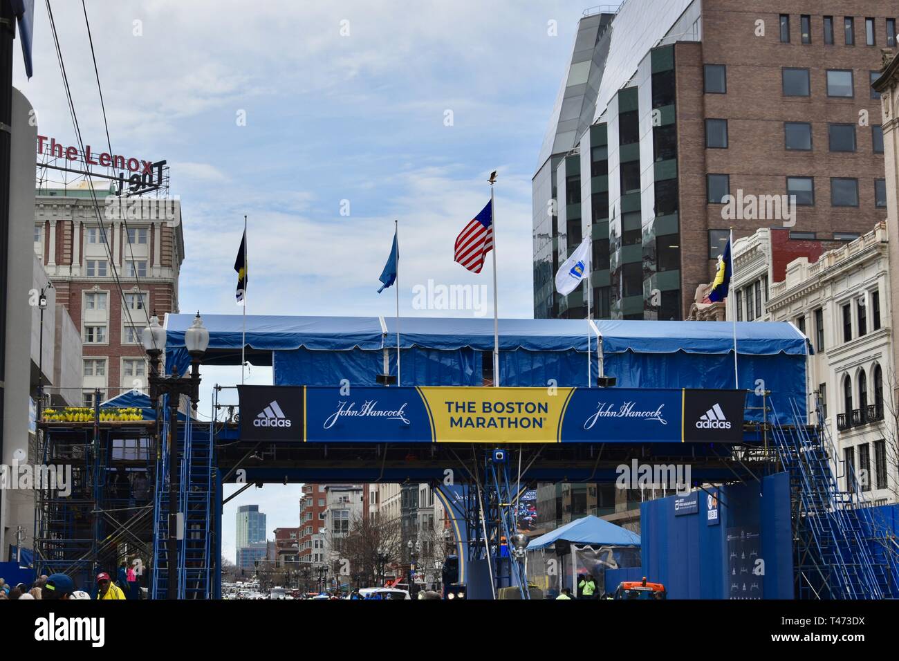 The 2019 Boston Marathon Boylston Street Finish Line, Back Bay, Boston