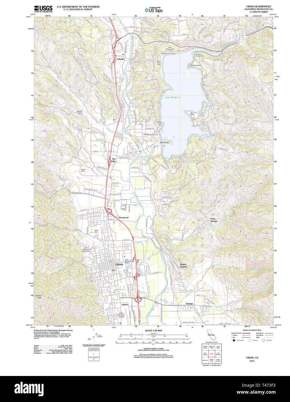 Map of ukiah Cut Out Stock Images & Pictures Alamy