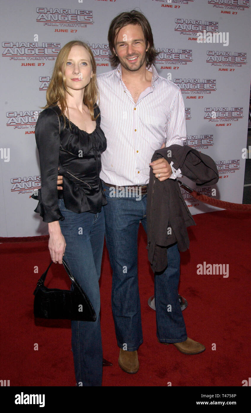 LOS ANGELES, CA. June 18, 2003: Actress ANNE HECHE & husband COLEMAN
