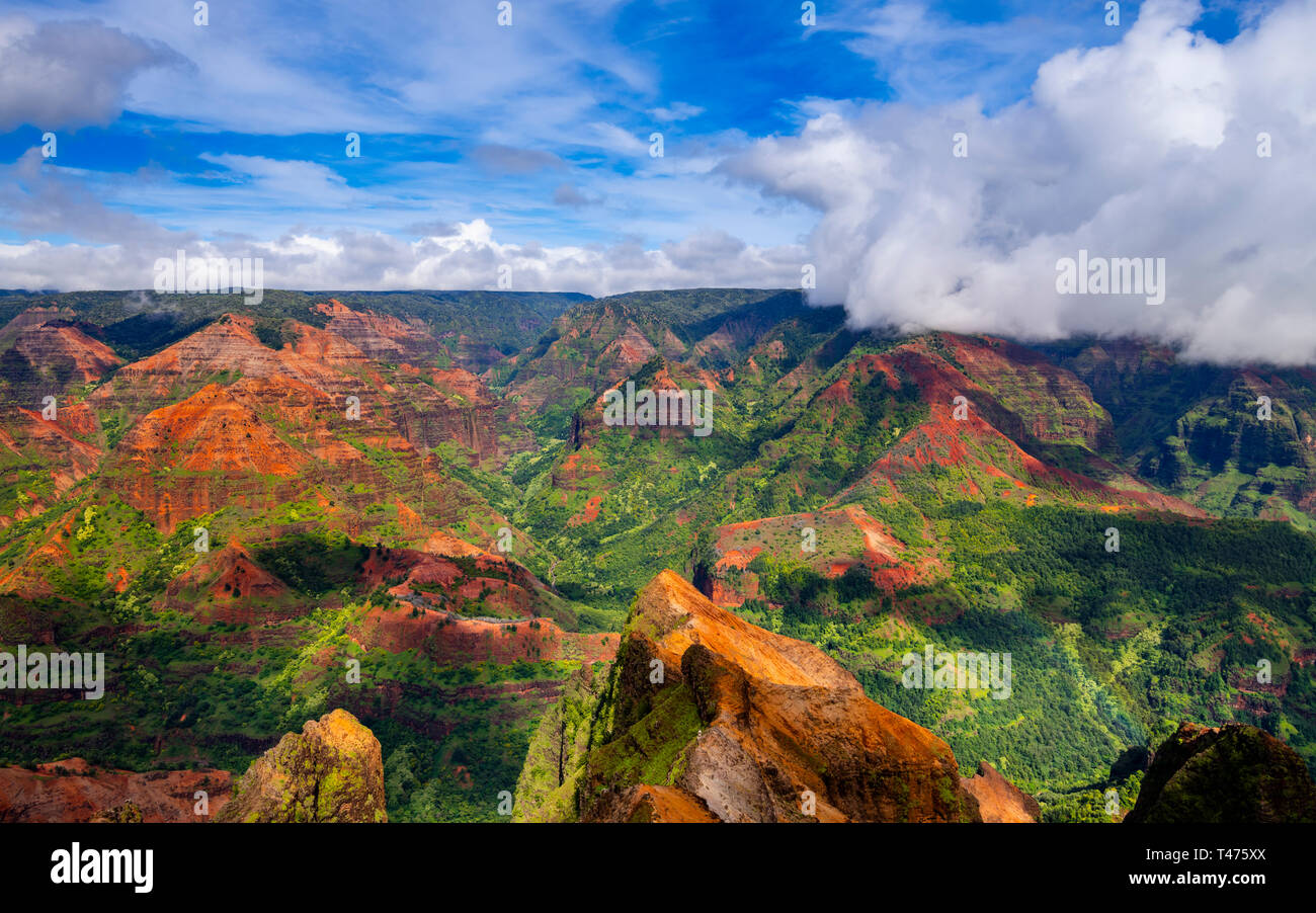 Waimea Canyon, Kauai, Hawaii Stock Photo