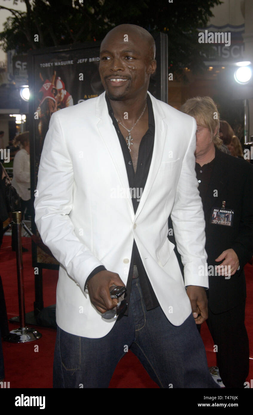 LOS ANGELES, CA. July 22, 2003: Singer SEAL at the world premiere, in Los Angeles, of Seabiscuit. Stock Photo