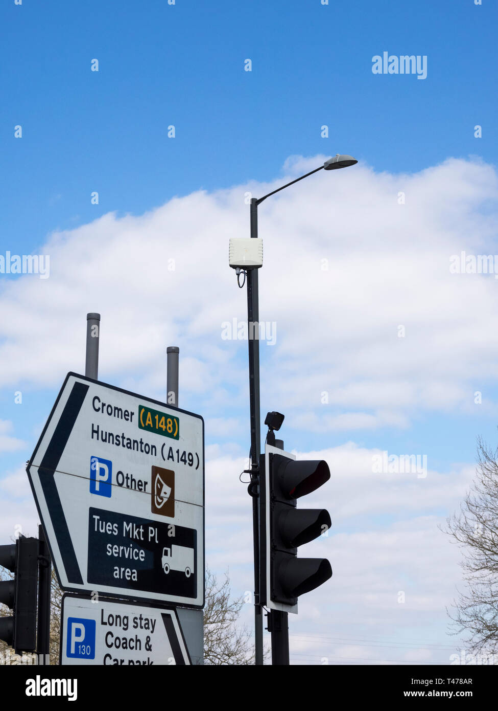 Adaptive Traffic Control, Urban Traffic Control Norfolk County Council, King's Lynn, Norfolk Stock Photo