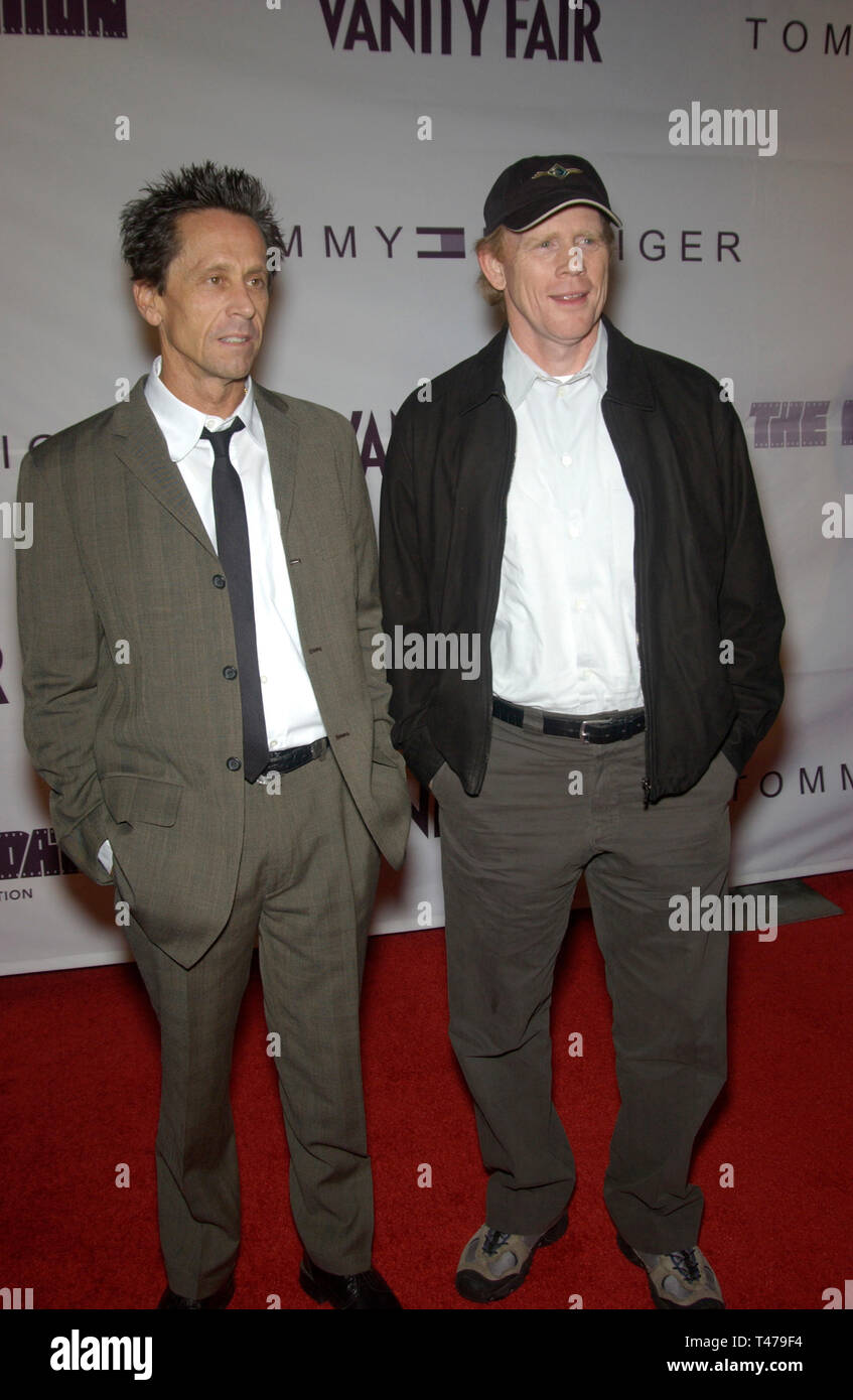 LOS ANGELES, CA. September 18, 2003: Producer BRIAN GRAZER (left ...