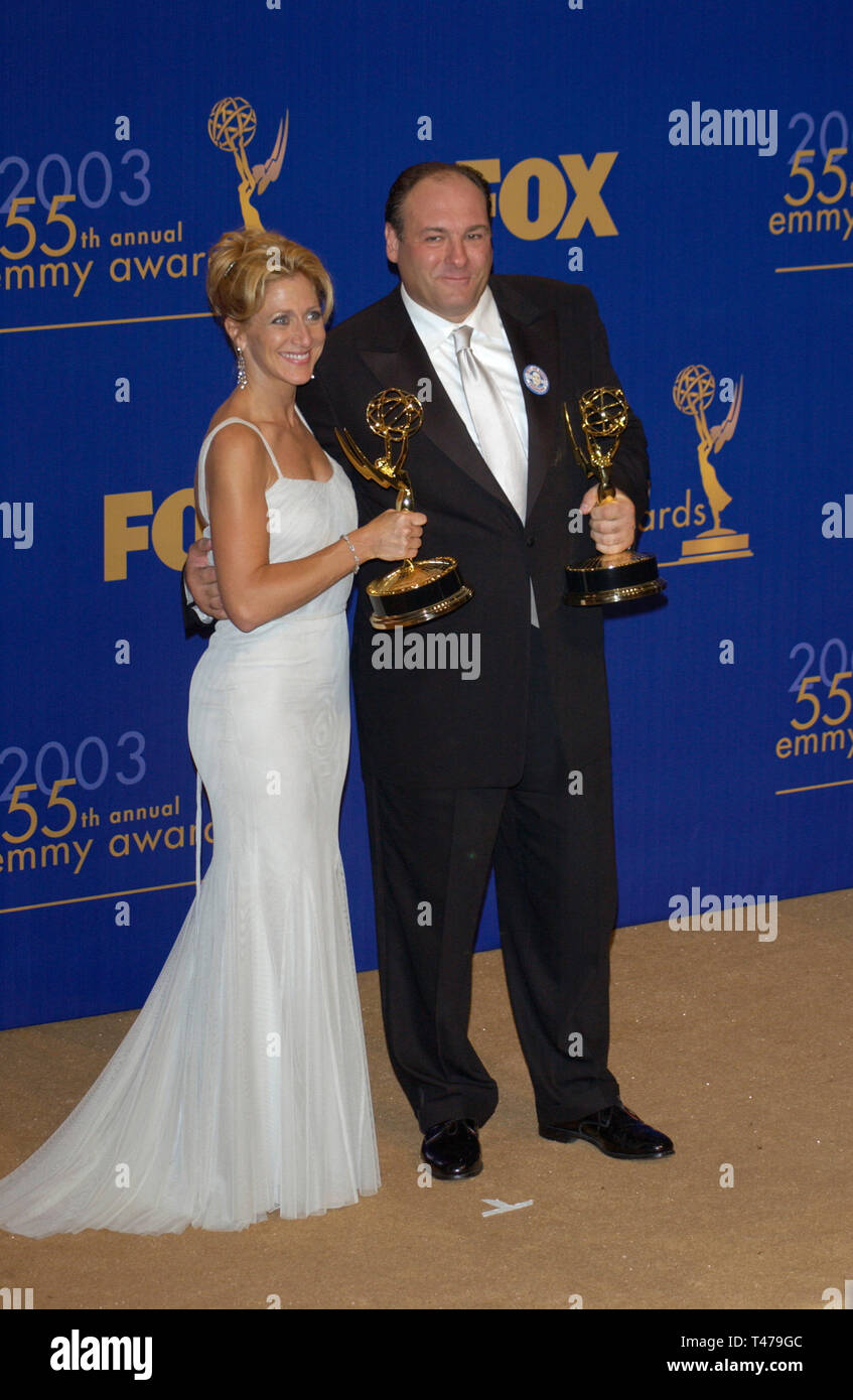 LOS ANGELES, CA. September 21, 2003 JAMES GANDOLFINI & EDIE FALCO at