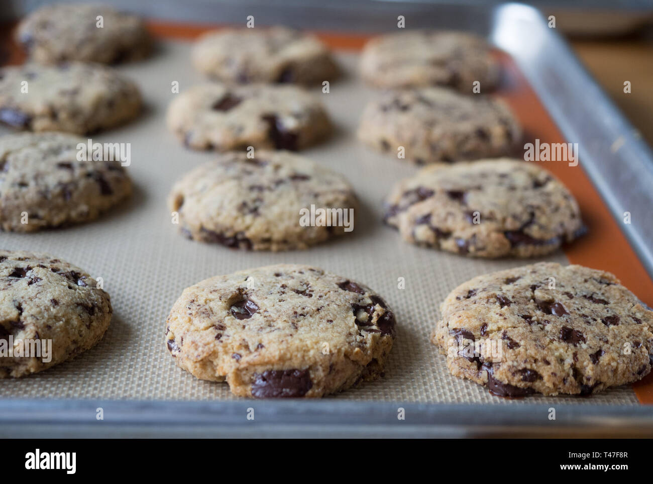 Gluten-free chocolate chip cookies Stock Photo